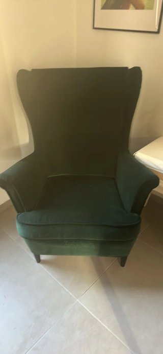 Butaca de terciopelo verde