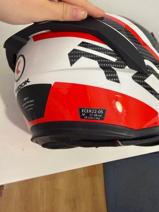Casco de moto SMOKK blanco y negro