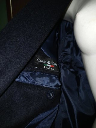 Cappotto uomo nero taglia 58 nuovo