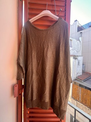 Jersey oversize marrón y dorado T.XL