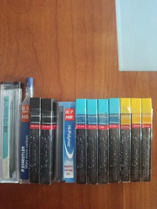 Minas para portaminas 0.5mm, 0.7mm, 0.9mm