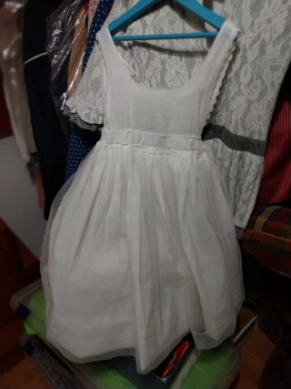 Cancán de fallera blanco para niña de 4 años