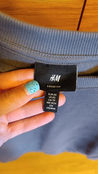 Sudadera H&M Gris Oscuro Loose Fit