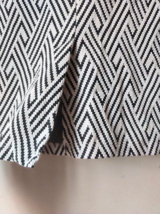 Falda Midi Zara Punto Jacquard Geométrico