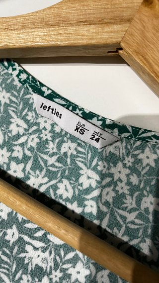 Vestido de verano largo verde floral