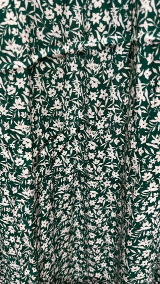 Vestido de verano largo verde floral