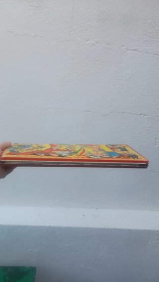 Scatola Latta Vintage Bambini Pittura Acquerelli