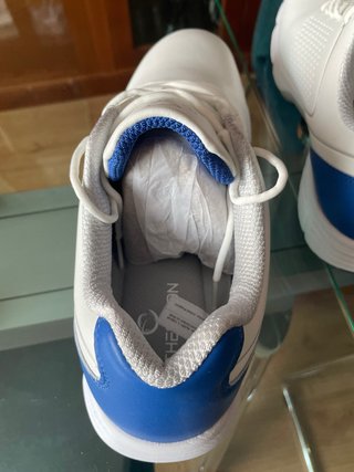 Zapatos de golf  blancos y azules
