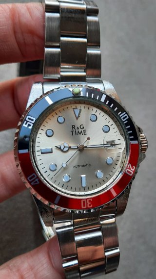 Orologio R&G TIME Automatico Uomo Rosso Argento
