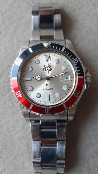 Orologio R&G TIME Automatico Uomo Rosso Argento