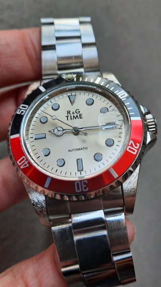 Orologio R&G TIME Automatico Uomo Rosso Argento