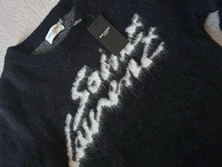 Maglione Saint Laurent Nero Scritta