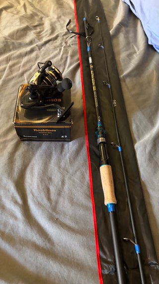 Caña y carrete de pesca spining (a estrenar)