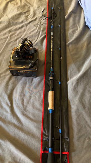 Caña y carrete de pesca spining (a estrenar)