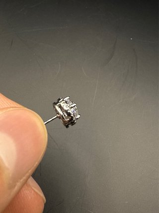 Orecchini Diamanti Argento Bianco
