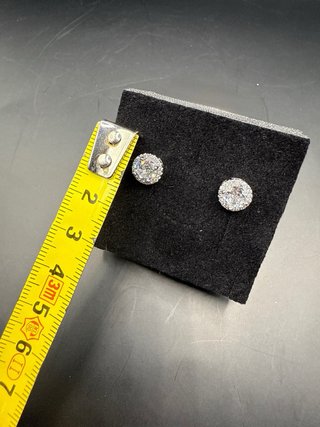 Orecchini Diamanti Argento Bianco