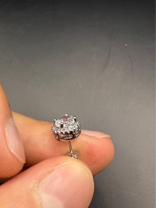 Orecchini Diamanti Argento Bianco