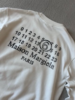Felpa Maison Margiela bianca con scritte