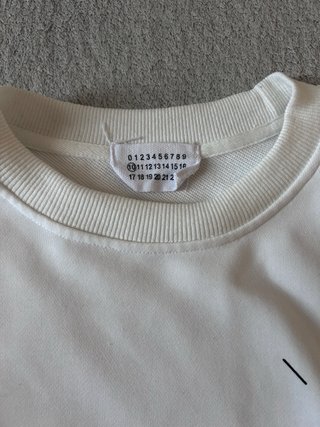 Felpa Maison Margiela bianca con scritte