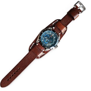 Correa Reloj Bund Cuero Marrón 18-26mm