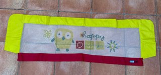 Red Barandilla de Cuna Infantil con Dibujo de Búho