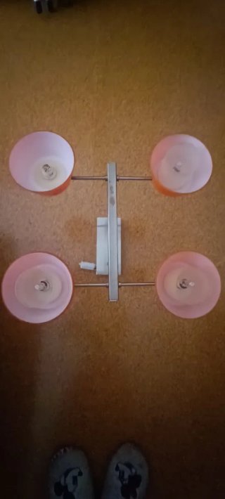 Lámparas de techo colgante naranja y plateada