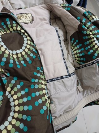 Chaqueta Roxy Marrón Estampado Círculos