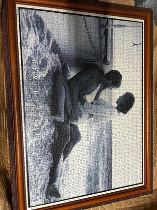 Puzzle Marco Madera Pareja Playa