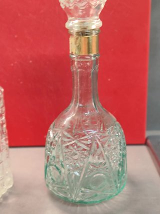 Lote 3 botellas cristal antiguas decorativas