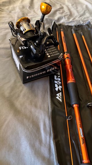 Caña y carrete de pesca spining (a estrenar)