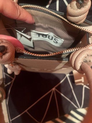 Bolso Tous Beige con Oso Colgante