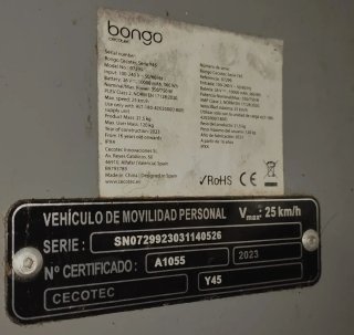 Patinete eléctrico Bongo DGT