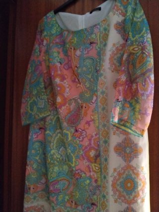 Vestido Javier Simorra Multicolor Forrado