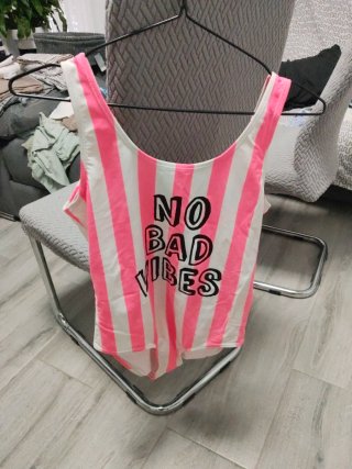 Bañador niña rayas rosa y blanco Talla 14/16