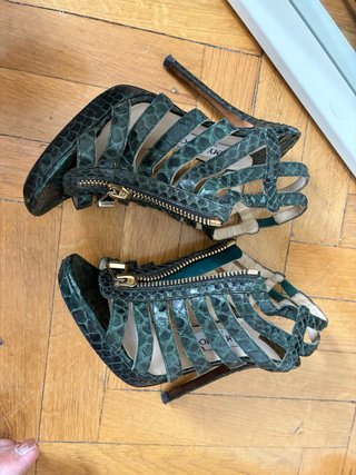 Sandalias Jimmy Choo cremallera verde