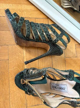 Sandalias Jimmy Choo cremallera verde