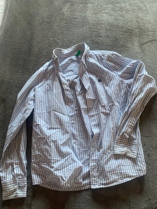 Camisa United Colors of Benetton Rayas Azules Niño