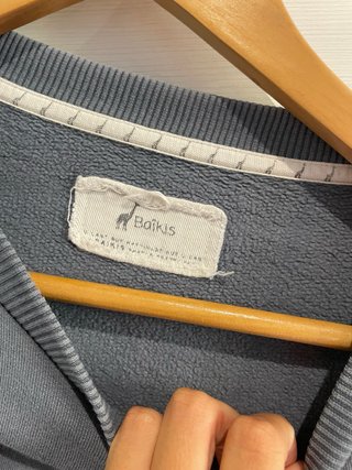 Sudadera Baikis azul/gris con bordado