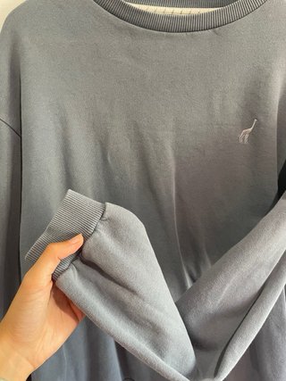 Sudadera Baikis azul/gris con bordado