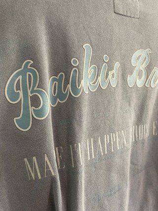 Sudadera Baikis azul/gris con bordado