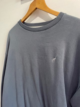 Sudadera Baikis azul/gris con bordado