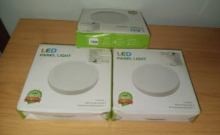 Lote 3 Luces LED Panel Redondas 10W