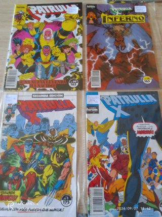 18 comics antiguos de la patrulla X