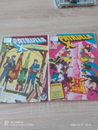 18 comics antiguos de la patrulla X
