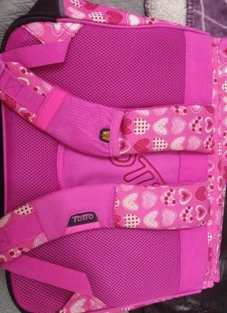 Mochila Totto Rosa Corazones