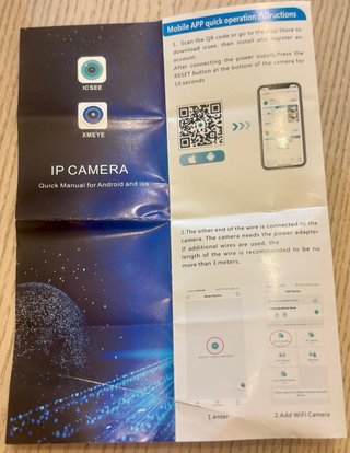 Cámara mirilla WiFi o cable y adaptador electrico