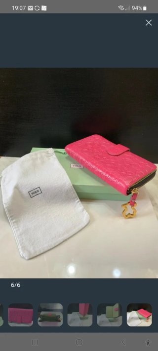 Monedero Tous Rosa con Oso Dorado