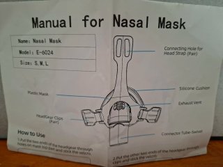 Mascarilla Nasal CPAP y correa para apneas sueño.