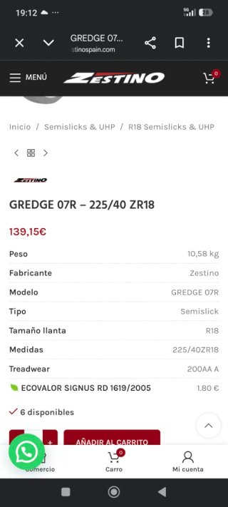 Semislicks Zestino Gredge 07R