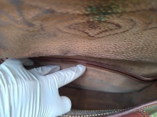 Bolso de viaje de cuero marrón